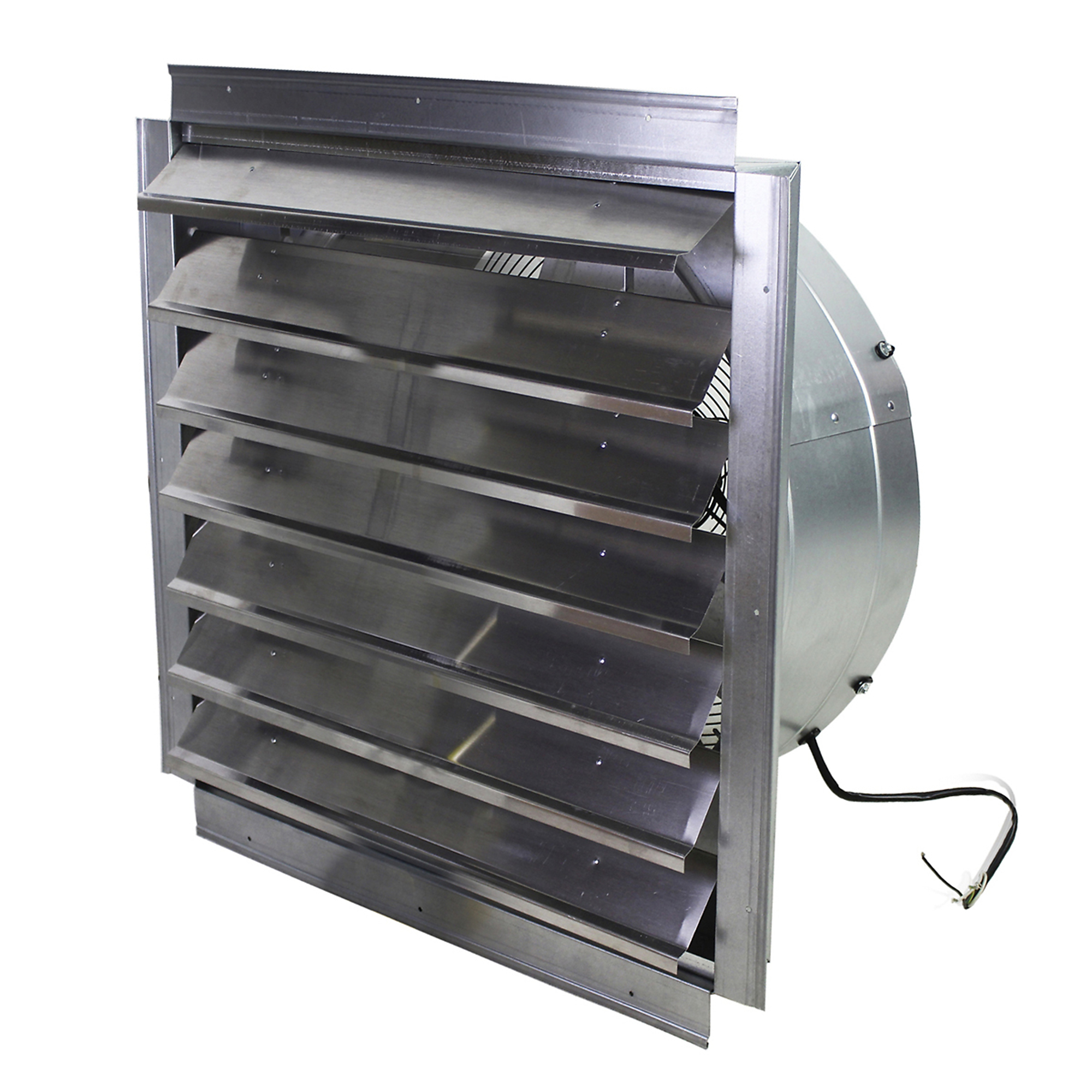 MaxxAir Ventamatic Exhaust Fan with Integrated Shutters, 4,100 CFM, 24in. Dia., Model# IF24UPS